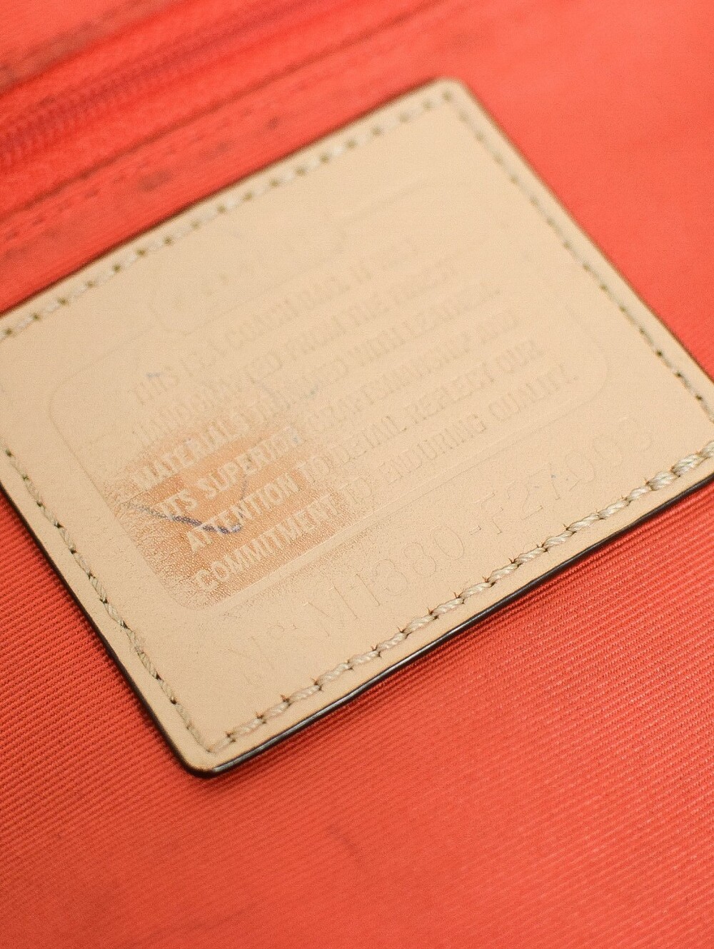 Coach Signature Stripe Monogram Tote Shoulder Bag Khaki Orange F27008 Y2K Preppy - Picture 13 of 16